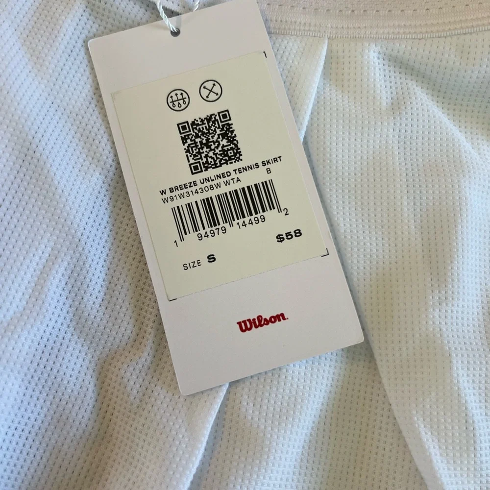 Wilson White Tennis Skirt with Navy Trim - Picture 2 of 4